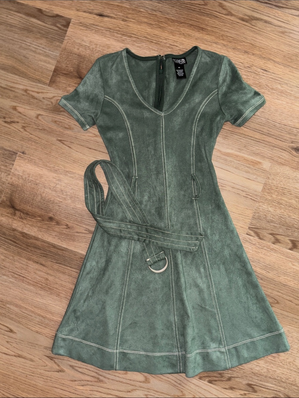 Suede Green Dress XS